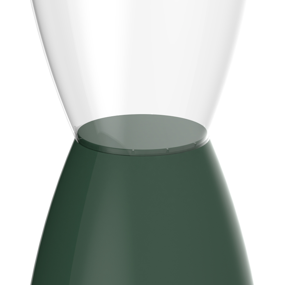 Banqueta Bery  Verde Alecrim e Incolor