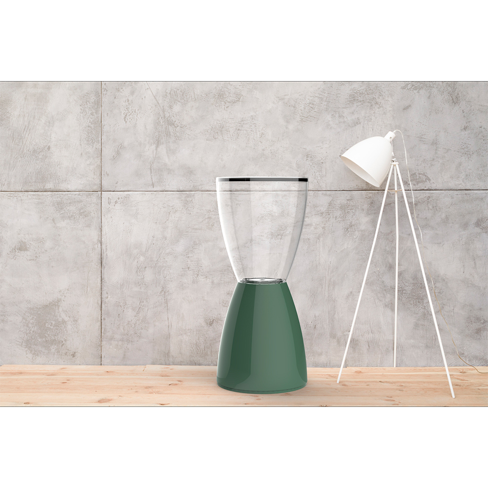 Banqueta Bery  Verde Alecrim e Incolor