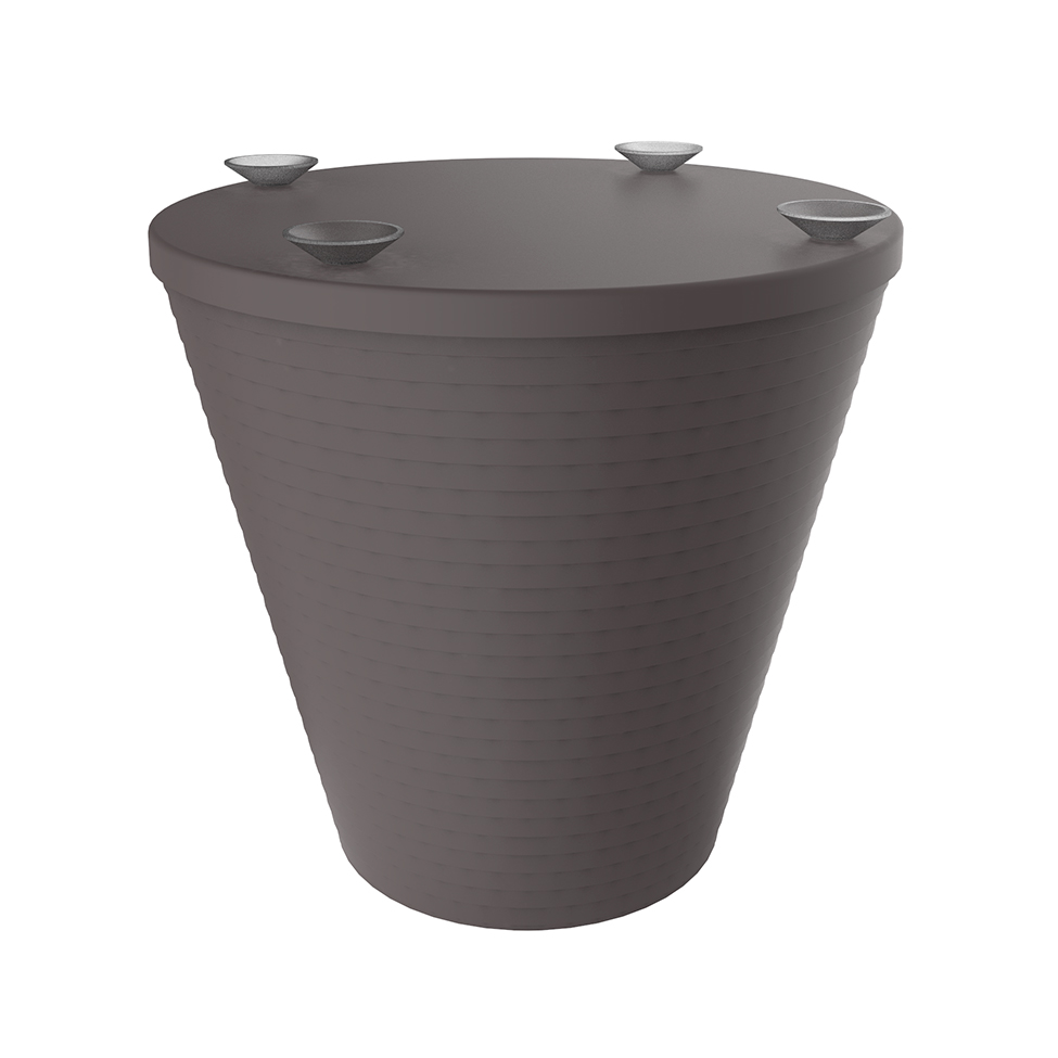Base para Mesa de Centro Redonda Fluo Cinza Mushroom