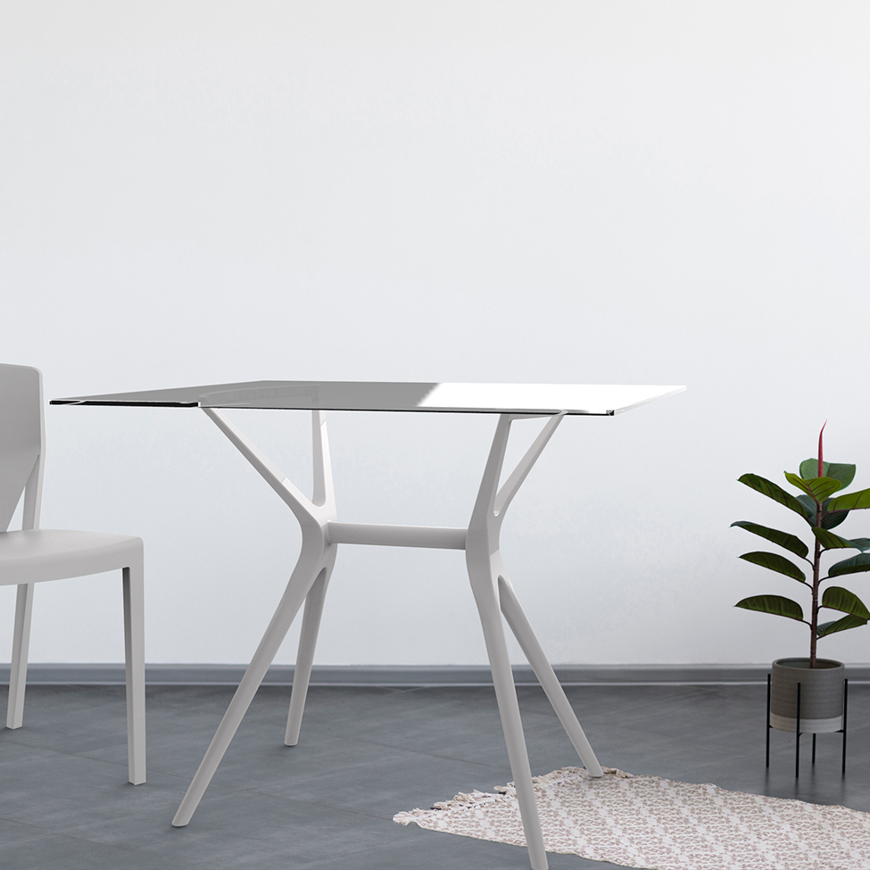 Base para Mesa de Cozinha Retangular Baletto Branca (55x66 cm)