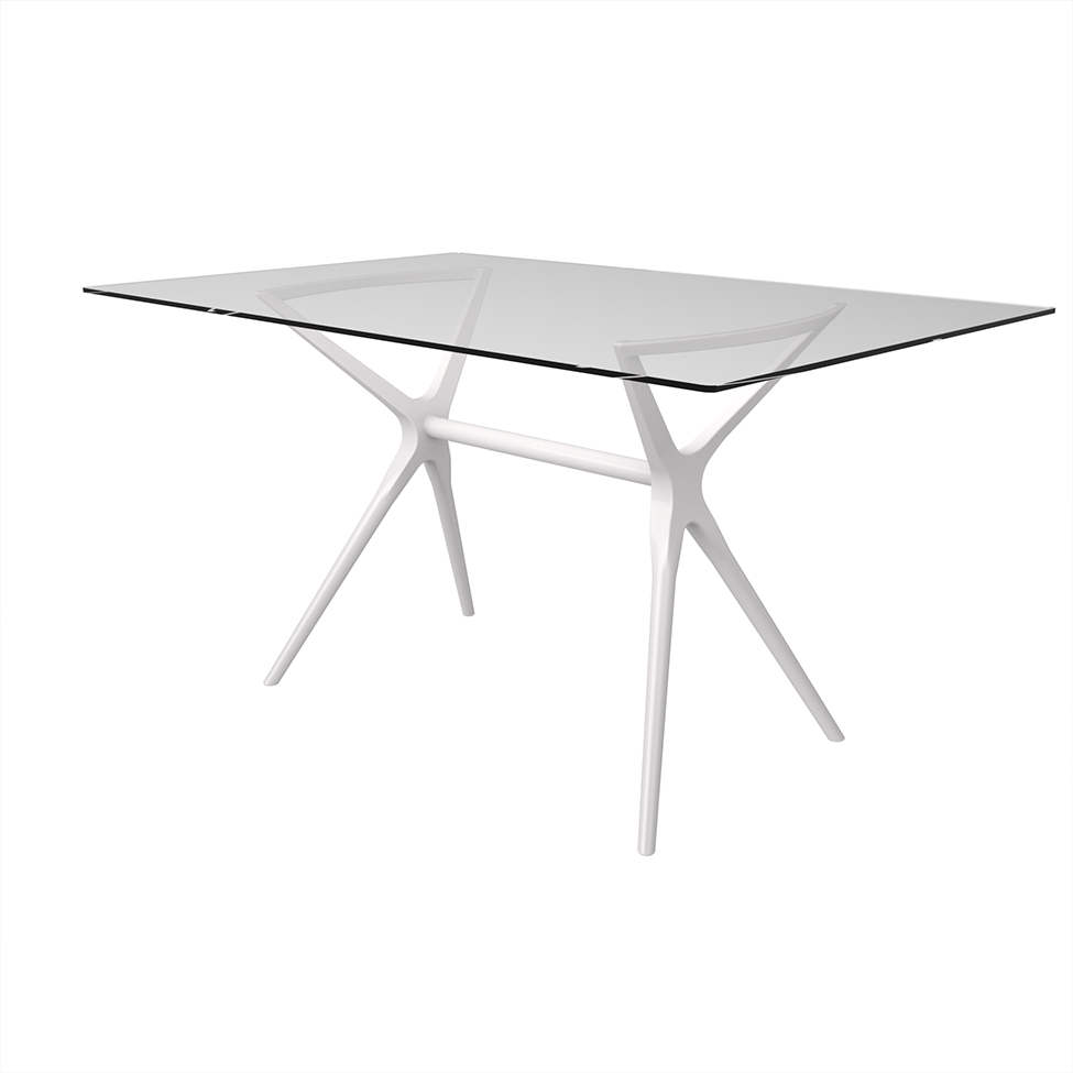 Base para Mesa de Cozinha Retangular Baletto Branca (56x126 cm)