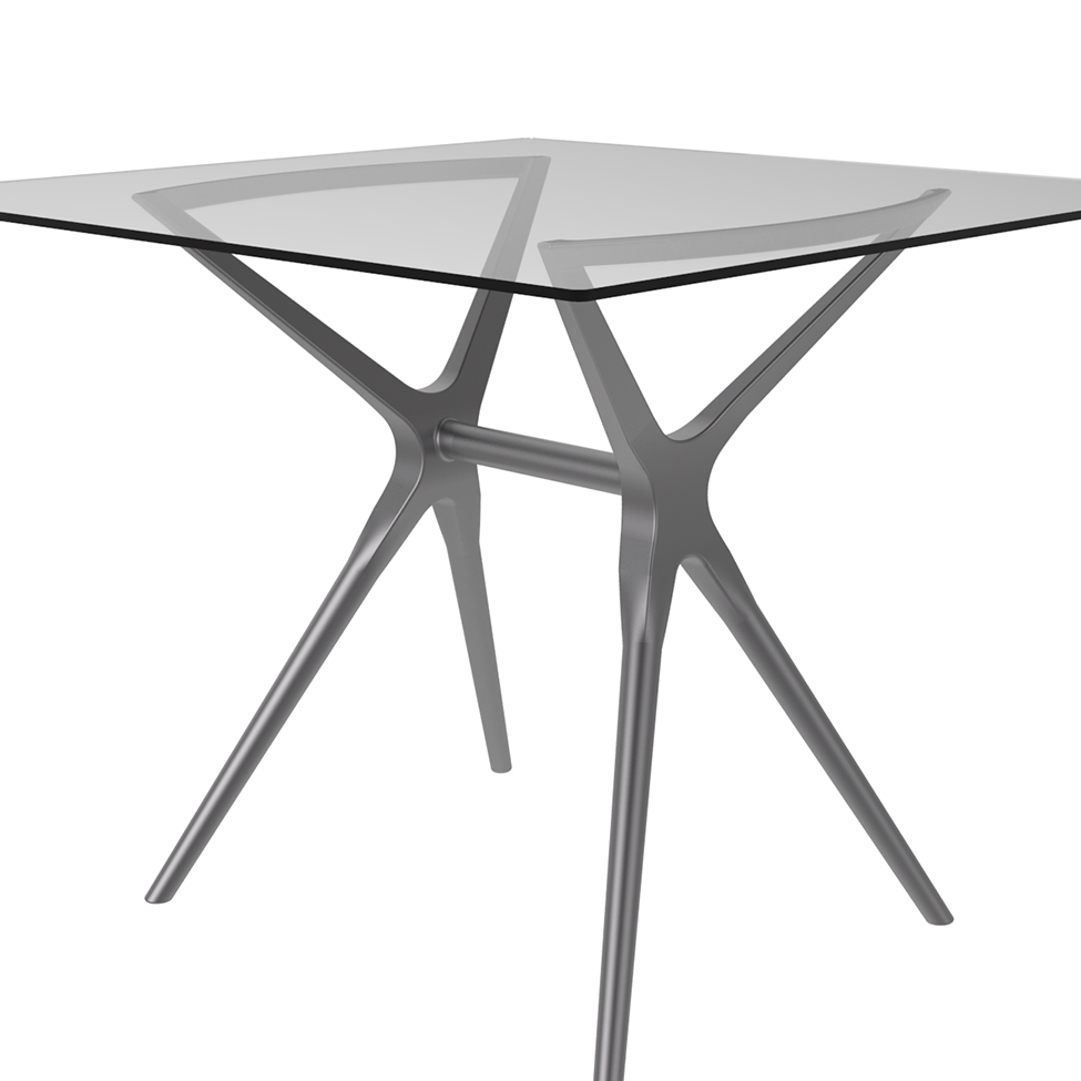 Base para Mesa de Cozinha Retangular Baletto Platinum (55x66 cm)