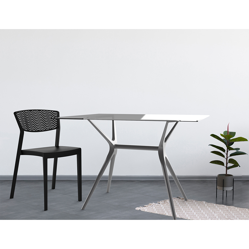 Base para Mesa de Cozinha Retangular Baletto Platinum (56x96 cm)