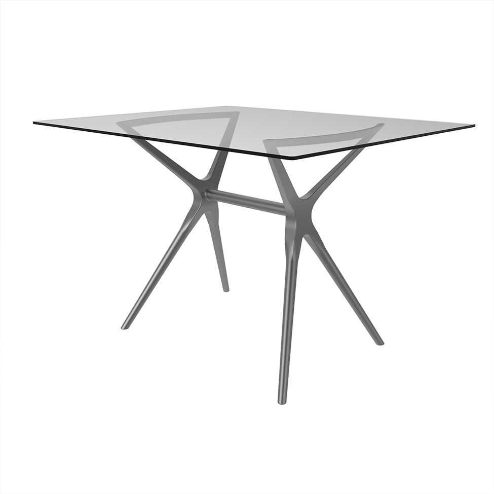 Base para Mesa de Cozinha Retangular Baletto Platinum (56x96 cm)