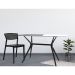 Base para Mesa de Cozinha Retangular Baletto Preta (56x126 cm)