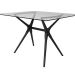 Base para Mesa de Cozinha Retangular Baletto Preta (56x96 cm)