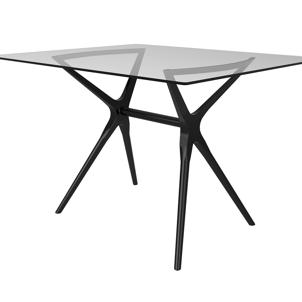 Base para Mesa de Cozinha Retangular Baletto Preta (56x96 cm)
