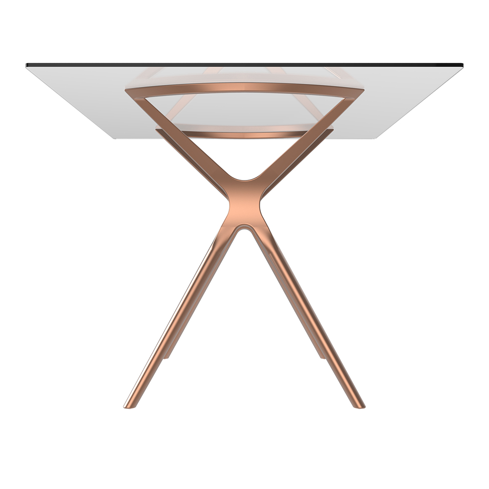 Base para Mesa de Cozinha Retangular Baletto Rosé (55x66 cm)