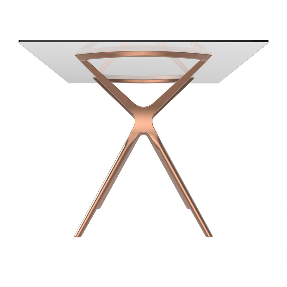 Base para Mesa de Cozinha Retangular Baletto Rosé (56x126 cm)