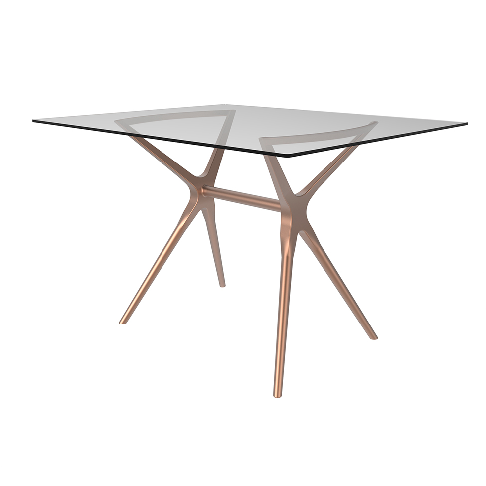Base para Mesa de Cozinha Retangular Baletto Rosé (56x96 cm)