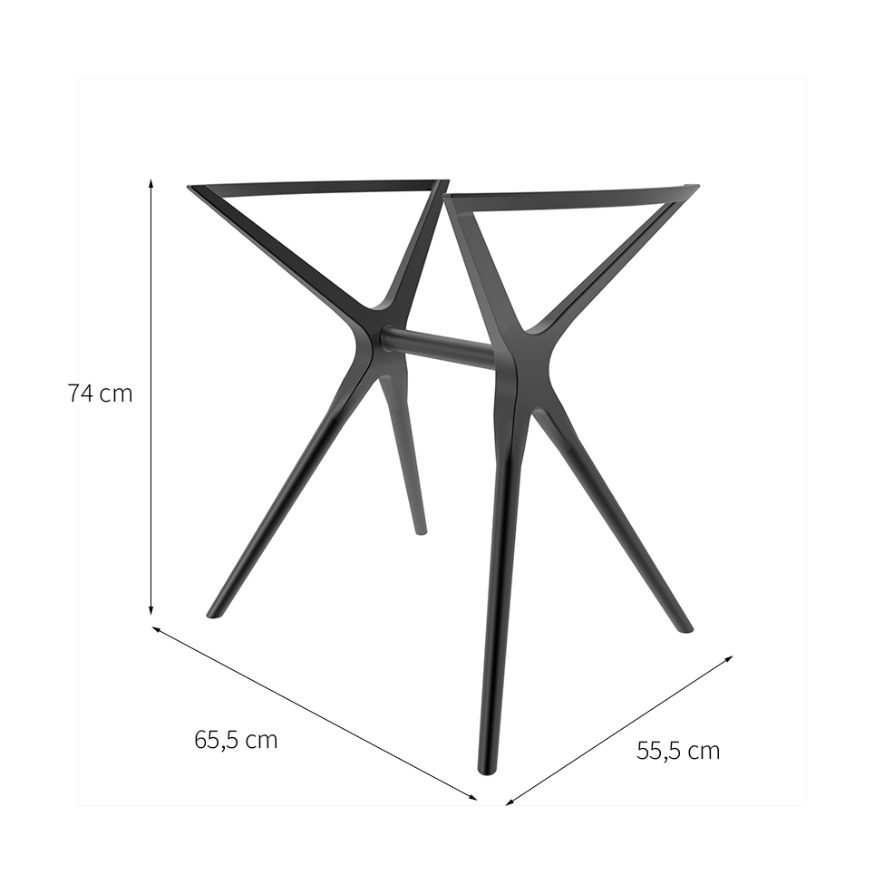 Base para Mesa de Cozinha Retangular Baletto Titânio (55x66 cm)
