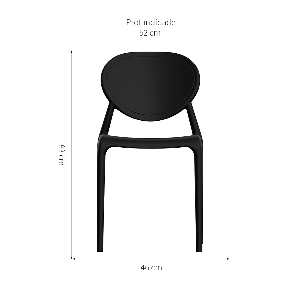 Cadeira Slick Preta