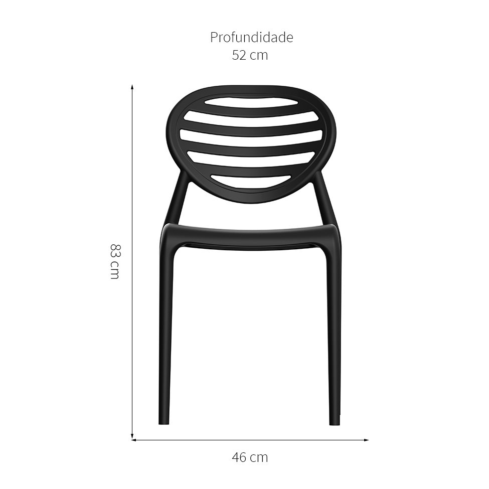 Cadeira Stripe Preta