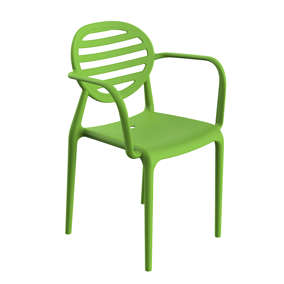 Cadeira Stripe com Braço Greenery