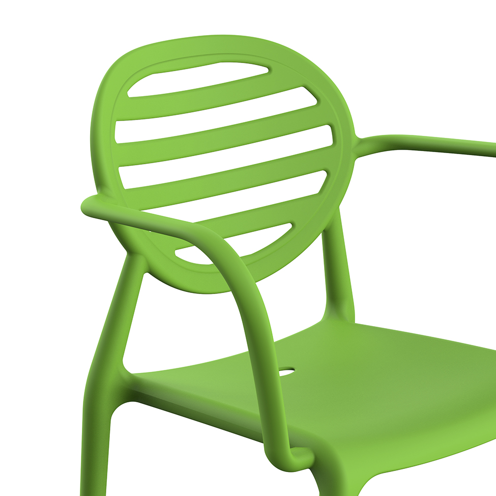 Cadeira Stripe com Braço Greenery