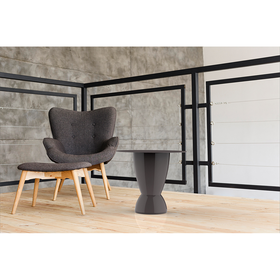 Mesa Lateral Redonda Argo II Cinza Mushroom