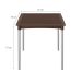 Mesa de Cozinha Quadrada Atto Rattan Pés em Alumínio Chocolate
