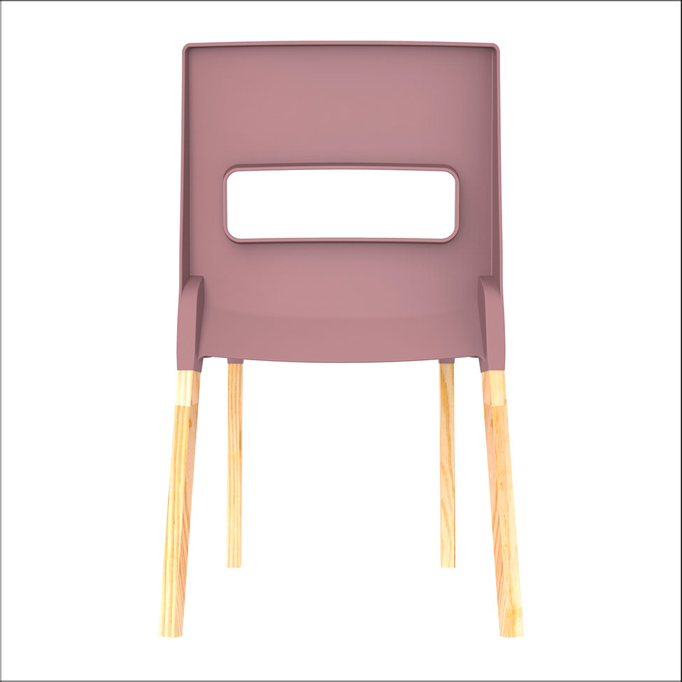 Cadeira Vezo Wood Rosa