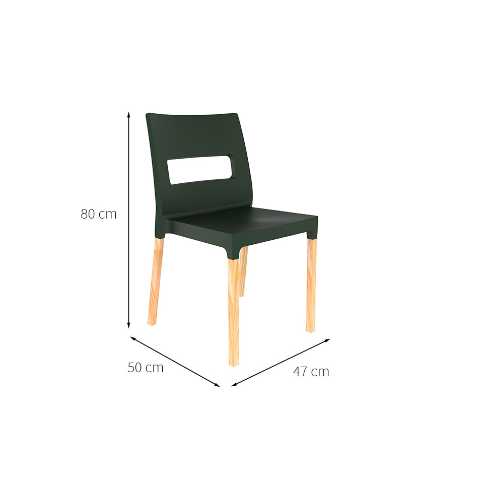 Cadeira Vezo Wood Verde