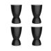 Conjunto com 4 Bancos Argo Preto
