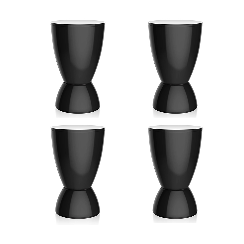 Conjunto com 4 Bancos Argo Preto