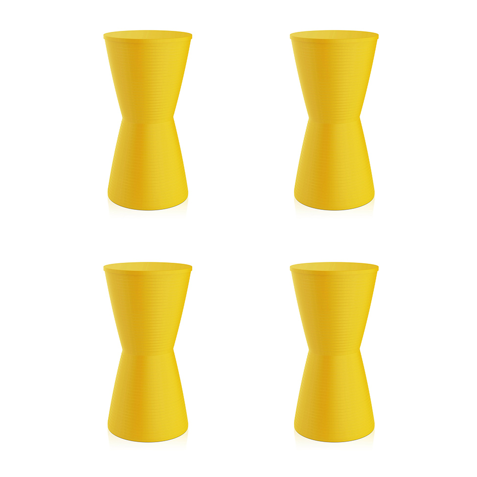 Conjunto com 4 Bancos Dub Amarelo