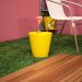 Conjunto com 4 Bancos Fluor Amarelo