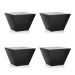 Conjunto com 4 Bancos Neo Preto