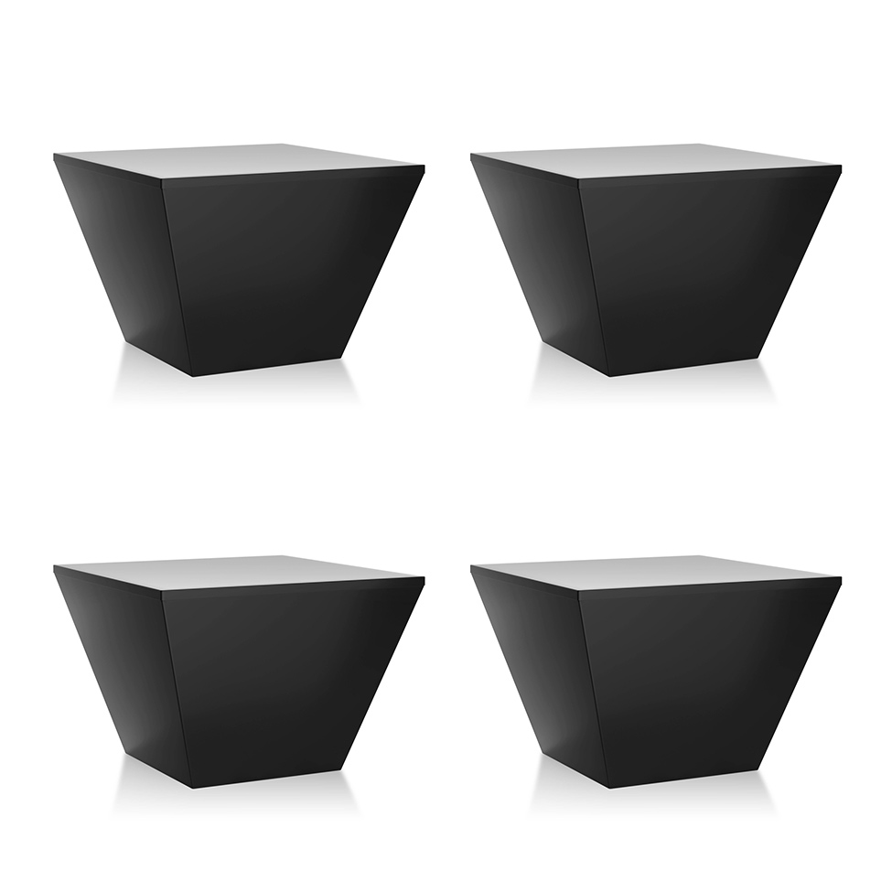 Conjunto com 4 Bancos Neo Preto