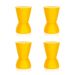 Conjunto com 4 Bancos Nick Amarelo