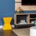 Conjunto com 4 Bancos Nitro Amarelo