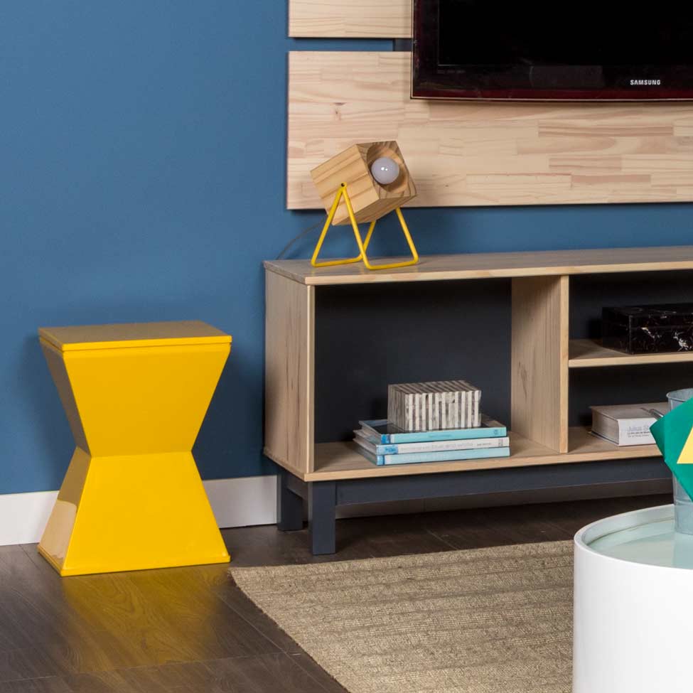 Conjunto com 4 Bancos Nitro Amarelo