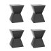 Conjunto com 4 Bancos Nitro Preto
