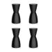 Conjunto com 4 Bancos Nobe Preto