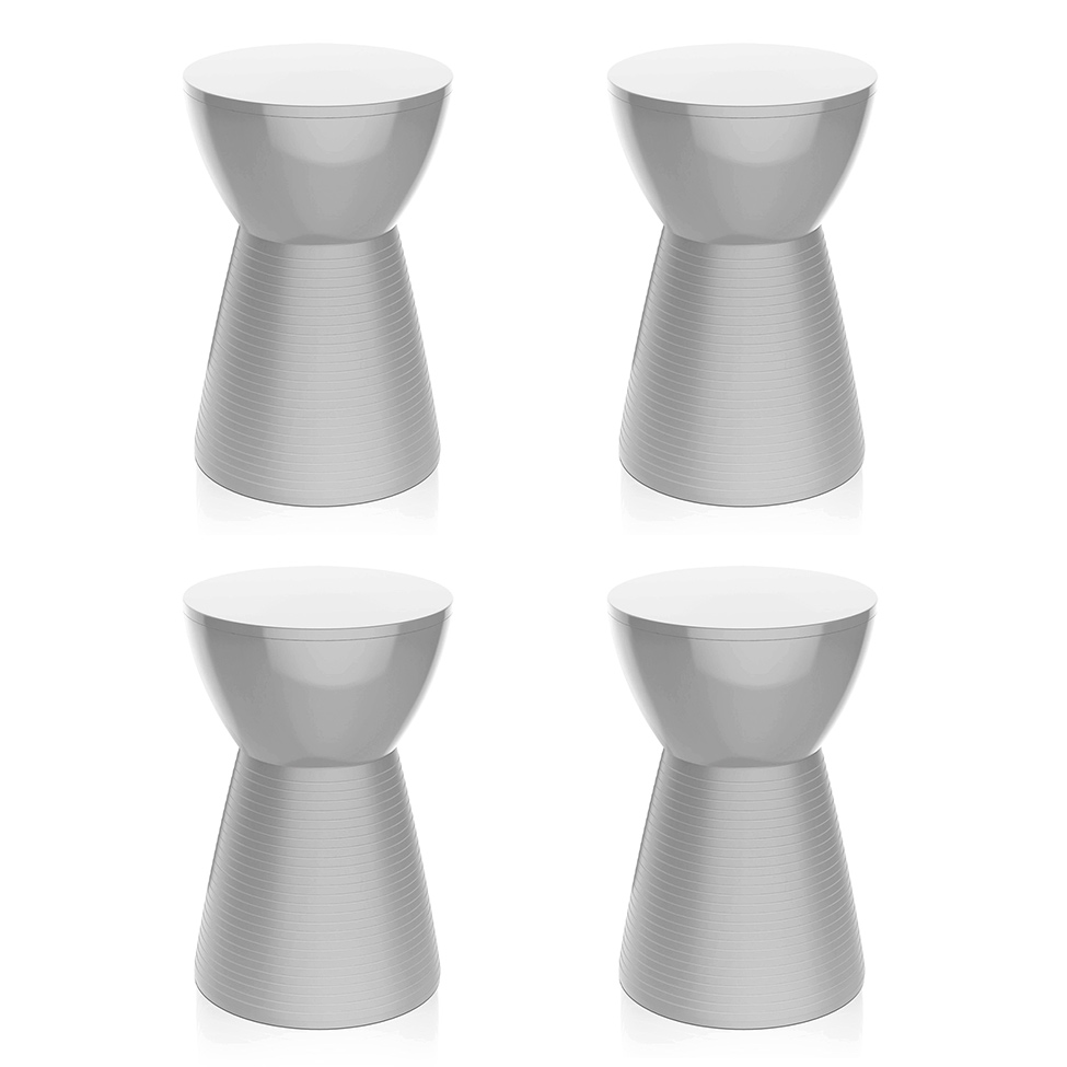 Conjunto com 4 Bancos Sili Branco