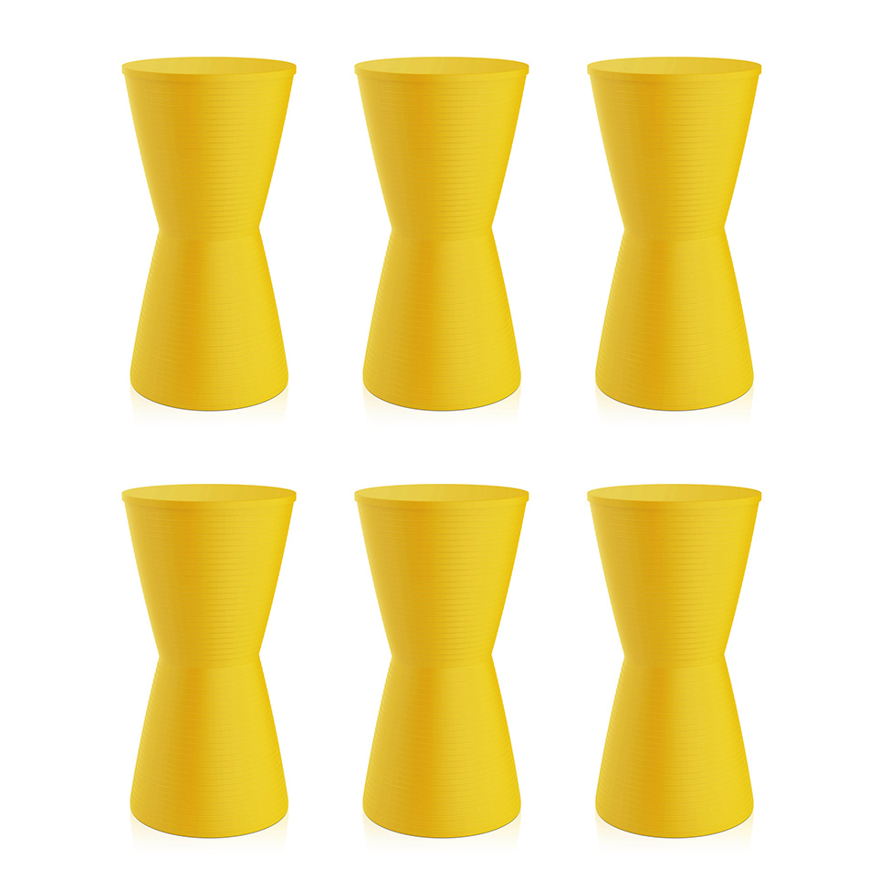 Conjunto com 6 Bancos Dub Amarelo