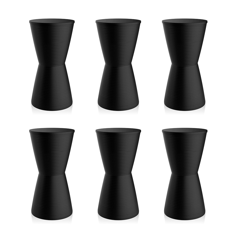 Conjunto com 6 Bancos Dub Preto