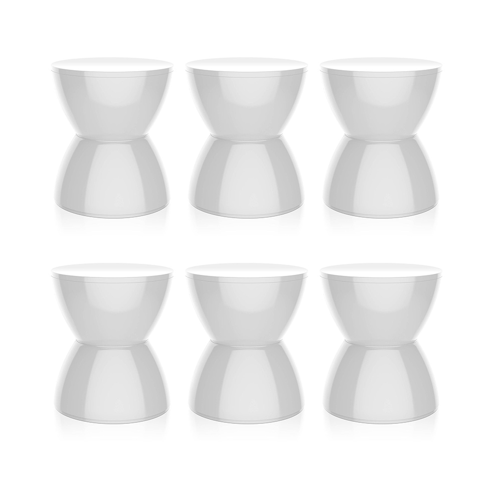 Conjunto com 6 Bancos Hydro Branco