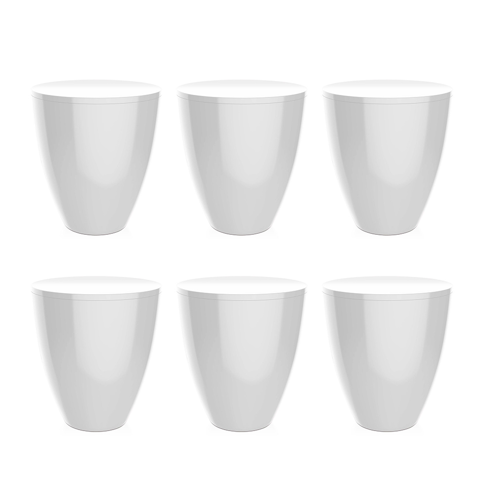 Conjunto com 6 Bancos Moly  Branco