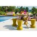 Conjunto com 6 Bancos Nick Amarelo