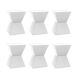 Conjunto com 6 Bancos Nitro Branco