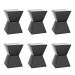 Conjunto com 6 Bancos Nitro Preto