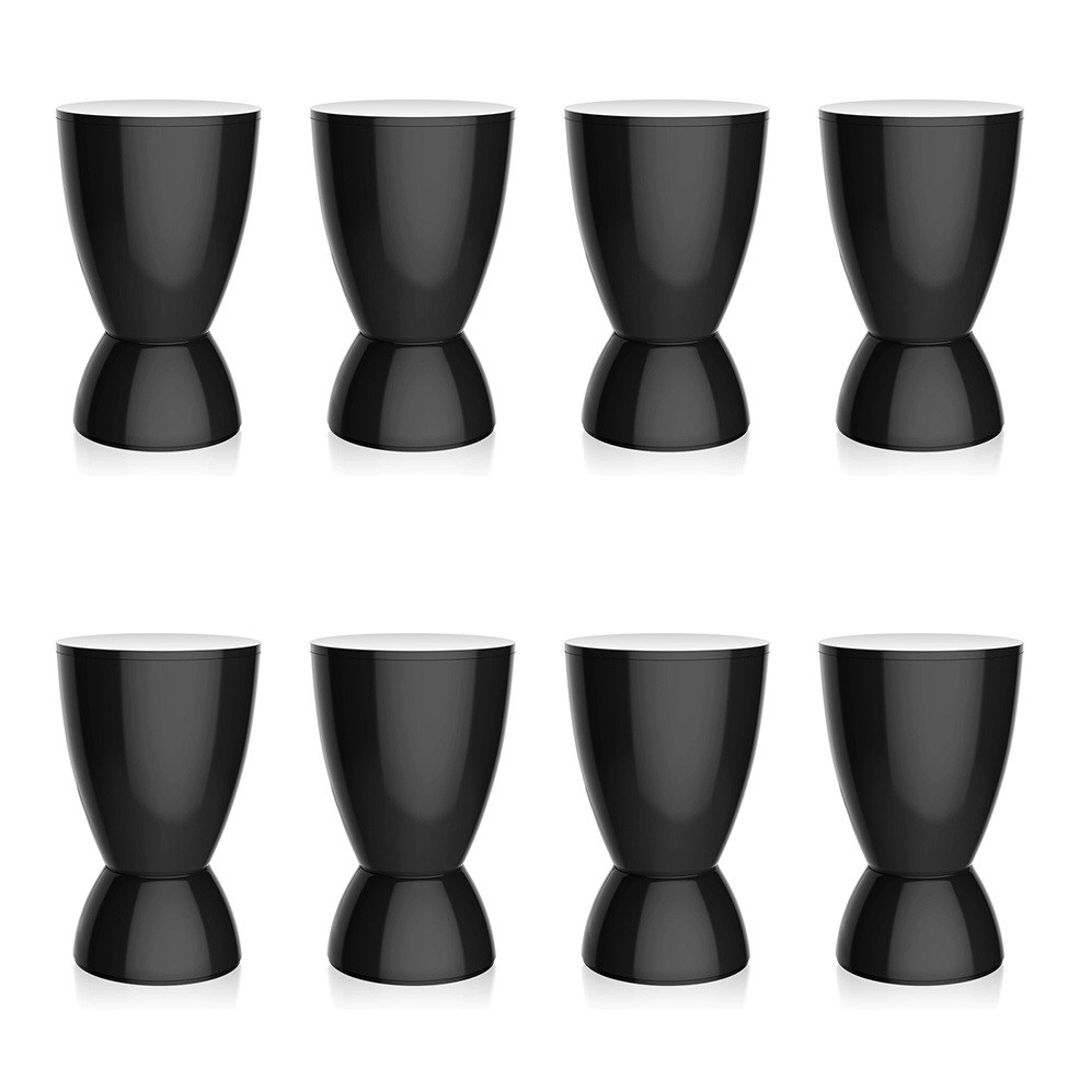 Conjunto com 8 Bancos Argo Preto
