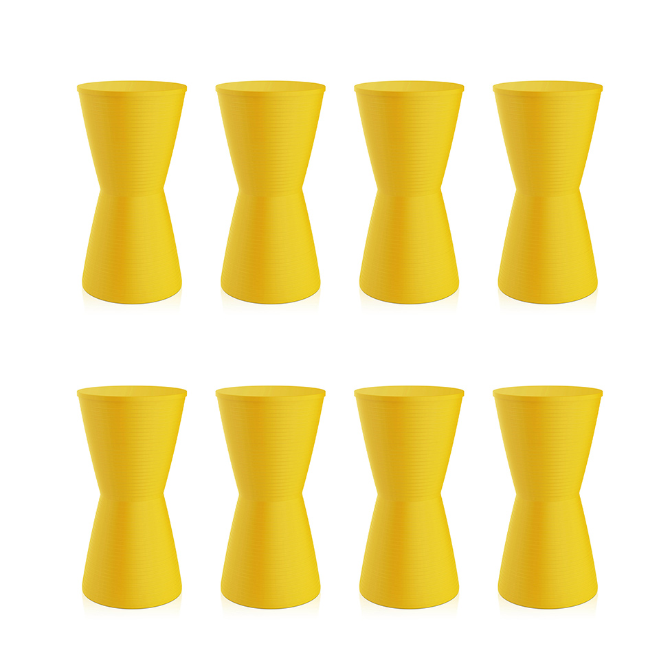 Conjunto com 8 Bancos Dub Amarelo