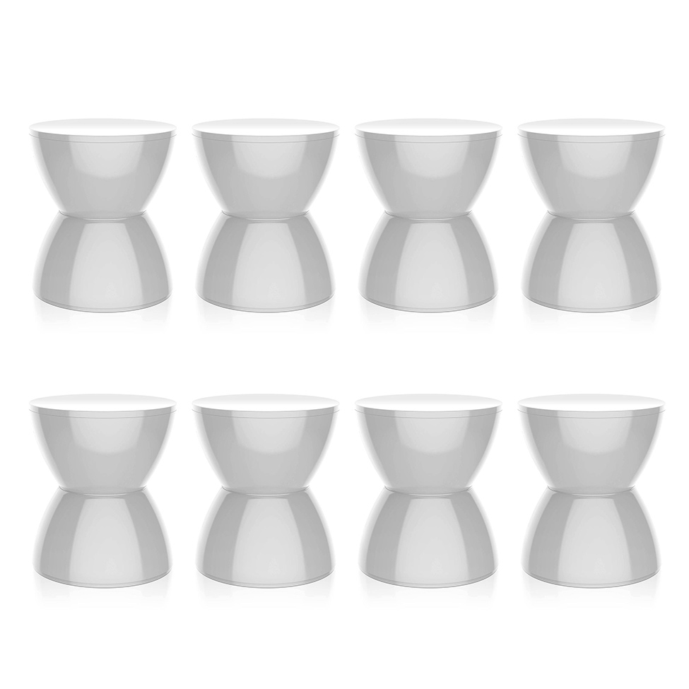 Conjunto com 8 Bancos Hydro Branco