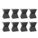 Conjunto com 8 Bancos Nitro Preto