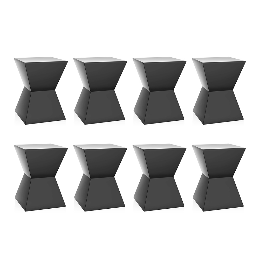 Conjunto com 8 Bancos Nitro Preto