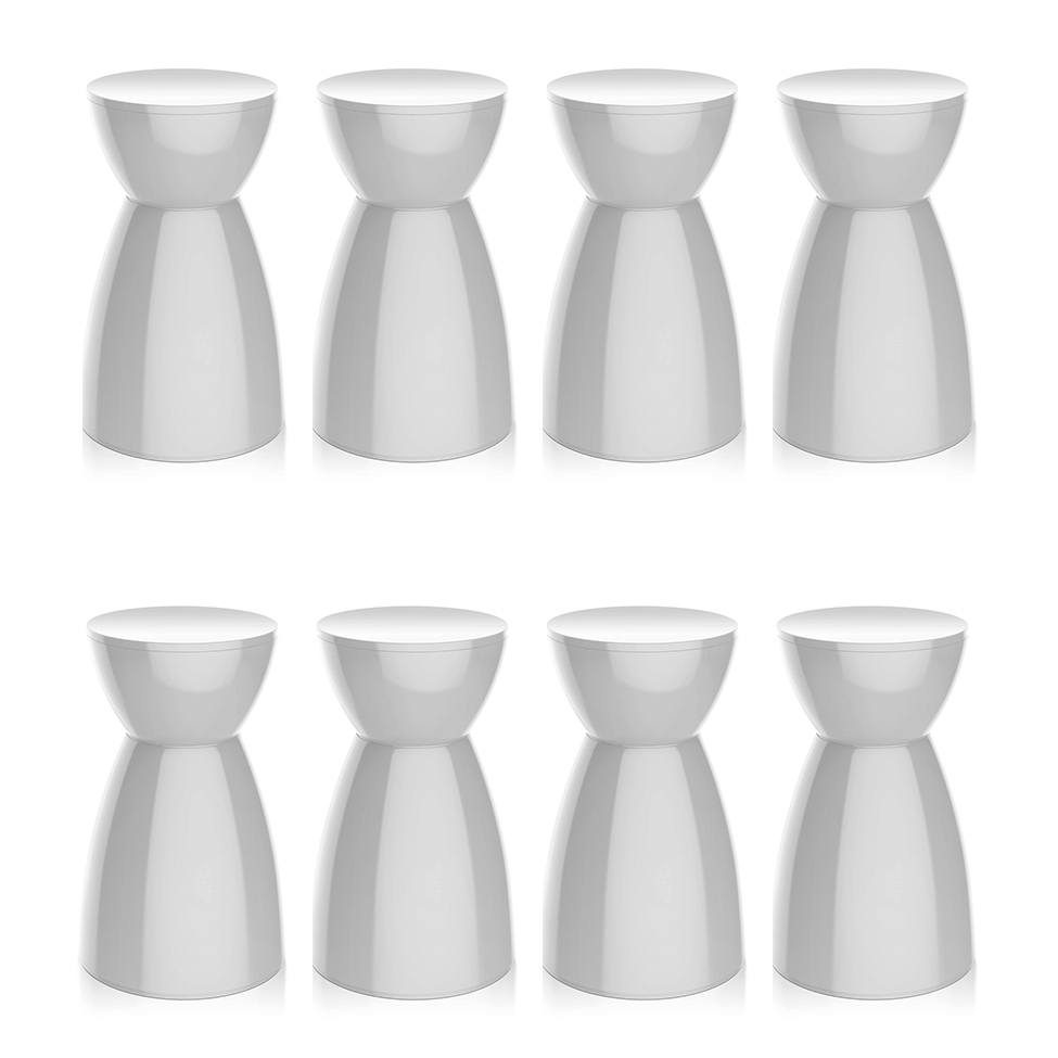 Conjunto com 8 Bancos Rad Branco