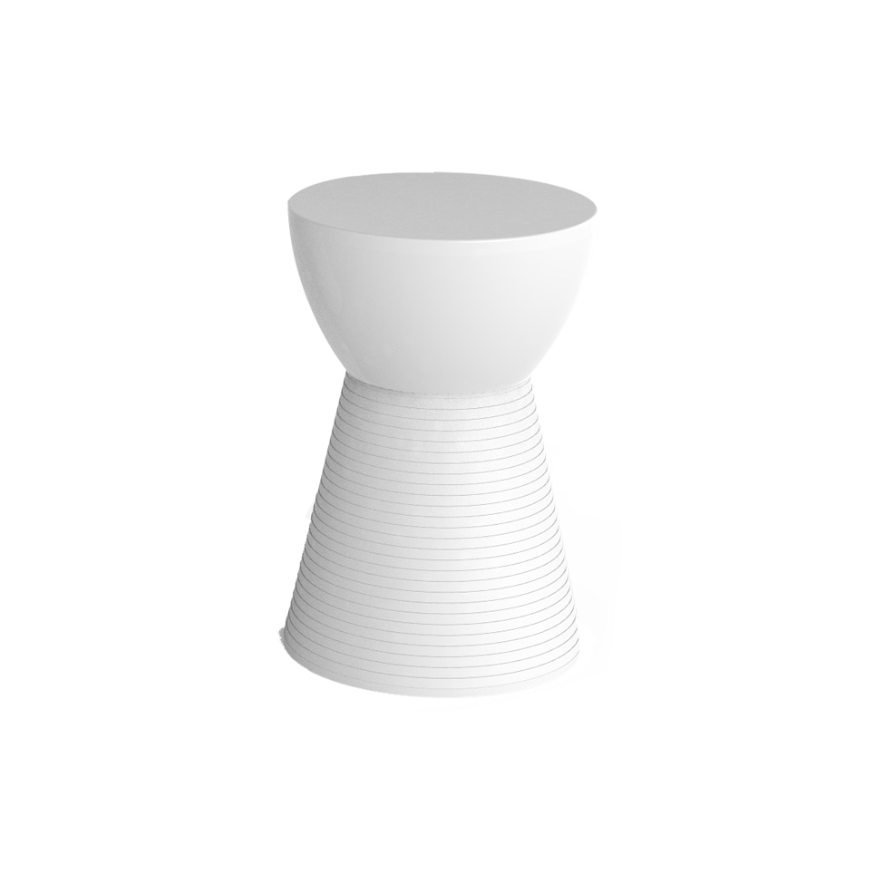 Conjunto de Mesa com 3 Bancos Fit Branco