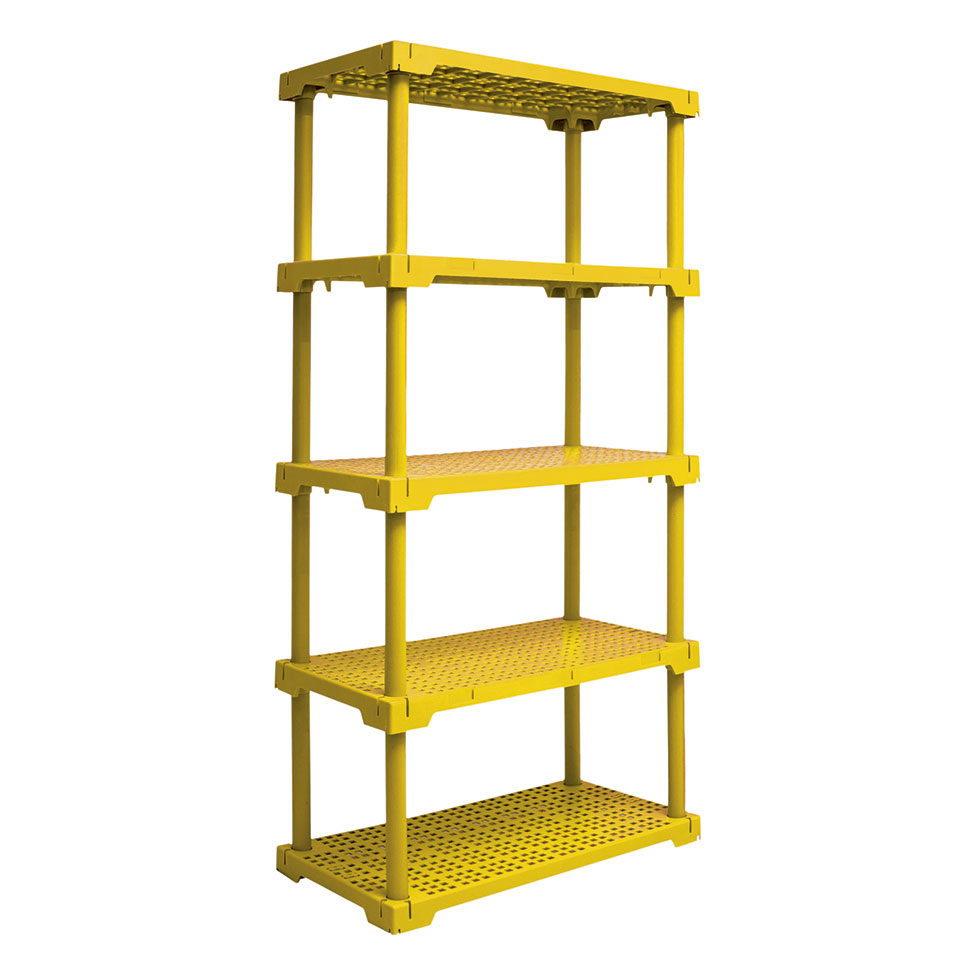 Estante CUBE com 5 Prateleiras Amarelo